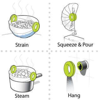 Illustration for article titled A Shape-Shifting Colander You Can Get Excited About